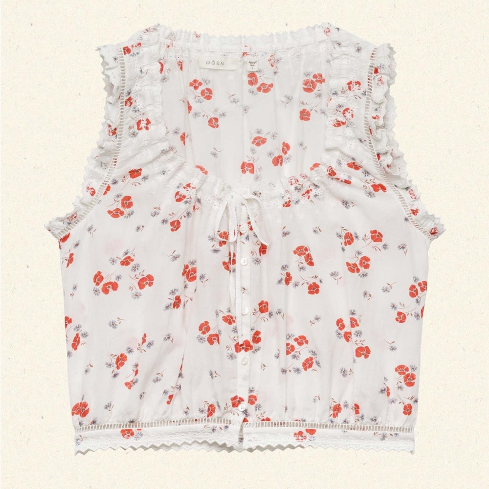 DOEN Traveler Top Poppy Field XS